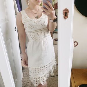 RARE Sea New York Sleeveless Mini Eyelet Dress